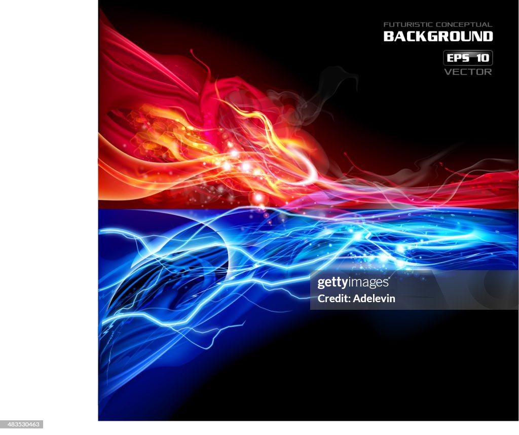 Fire and Lightning conceptual background