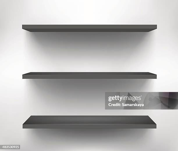 shelf - white rectangle box stock illustrations