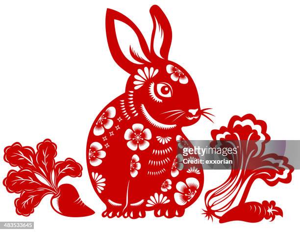 year of the rabbit - chinese new year 幅插畫檔、美工圖案、卡通及圖標
