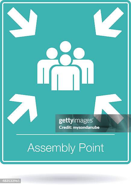 Building Assembly Point Vector 312 Assembly Point Vector High Res Illustrations - Getty Images