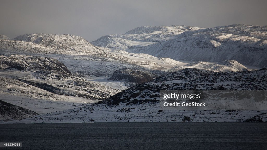 The polar landscape in Bellot Strait, Nunavut