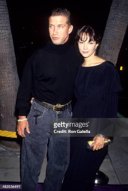 Actor Stephen Baldwin and wife Kennya attend "The Mask" Beverly Hills Premiere on July 28, 1994 at the Academy Theatre in Beverly Hills, California.