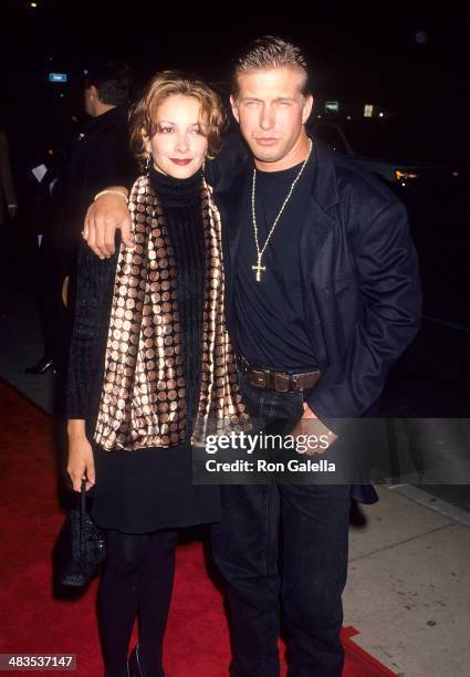 Actor Stephen Baldwin and wife Kennya attend the "Dumb and Dumber" Hollywood Premiere on December 6, 1994 at the Cinerama Dome Theatre in Hollywood,...