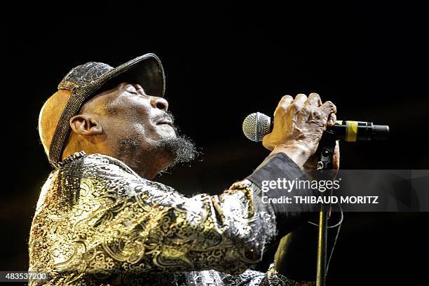 Jamaican reggae singer Jimmy Cliff performs during a concert at the 18th Bordeaux Reggae Sun Ska music festival in Pessac, southwestern France, on...