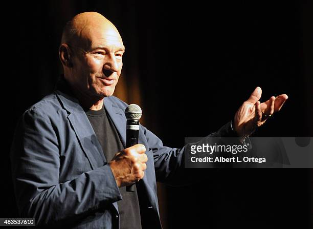 Actor Patrick Stewart at the 14th annual official Star Trek convention at the Rio Hotel & Casino on August 9, 2015 in Las Vegas, Nevada.