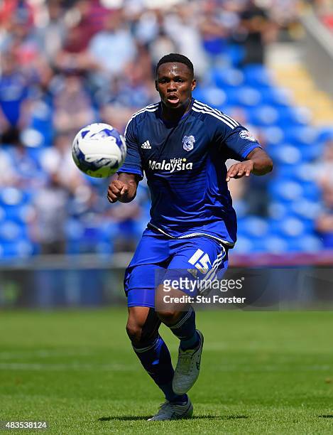 Cardiff player Kagisho Dikgacoi in action during the Sky Bet Championship match between Cardiff City and Fulham at Cardiff City Stadium on August 8,...
