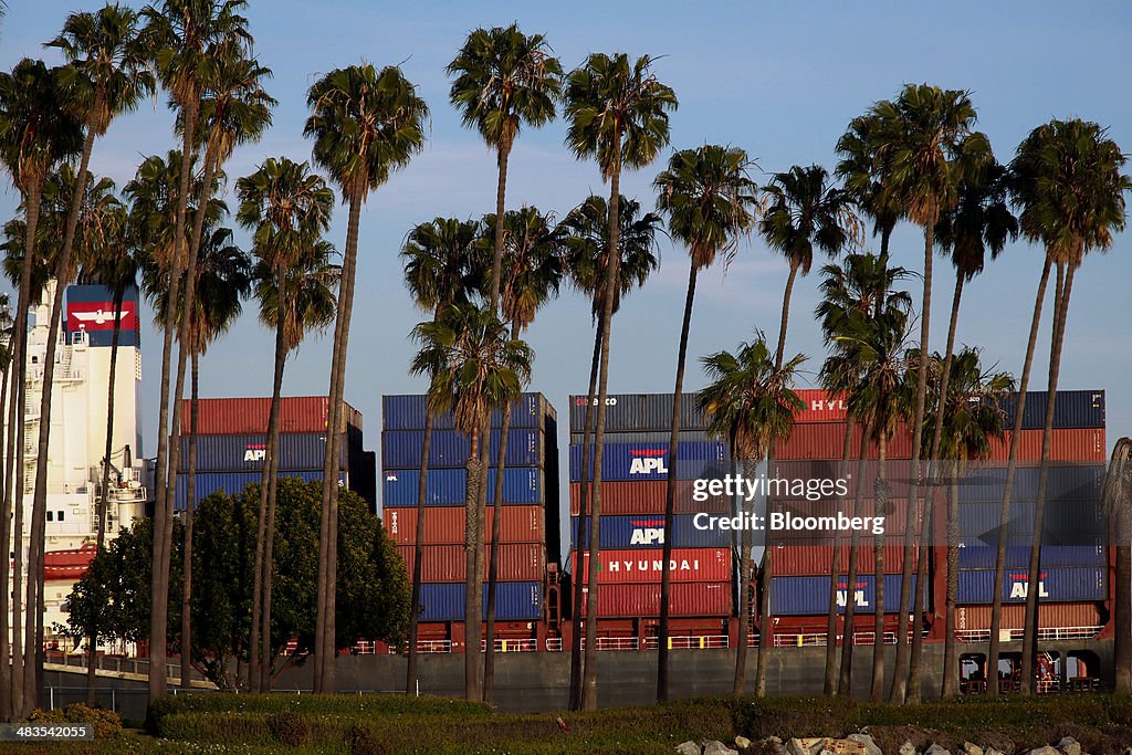 The Port Of Los Angeles As Wholesale Trade Figures Are Released