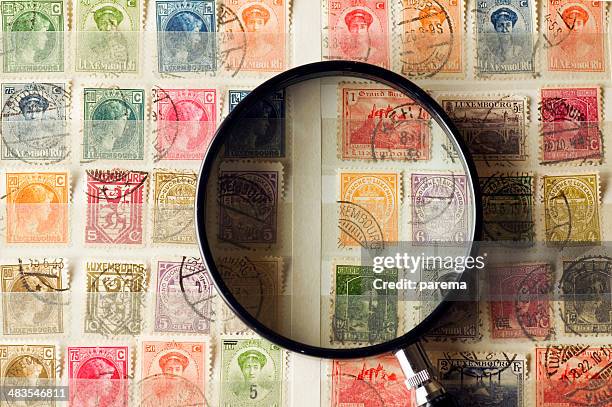 philately, selos postais. - coleção imagens e fotografias de stock