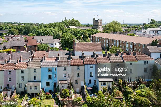 town houses - wales stock pictures, royalty-free photos & images