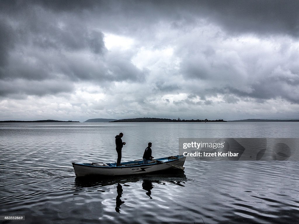 Freshwater fishing boats, Lake Uluabat, Bursa