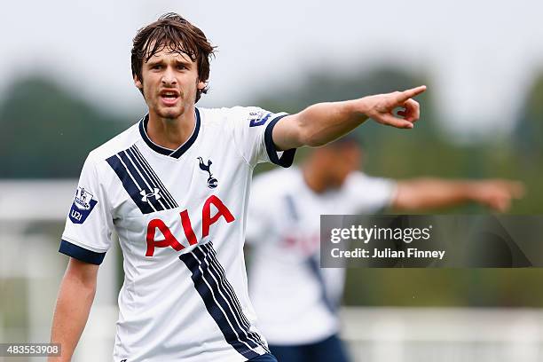 Filip Lesniak of Spurs during the Barclays U21 Premier League match between Tottenham Hotspur U21 and Everton U21 at Tottenham Hotspur Training...