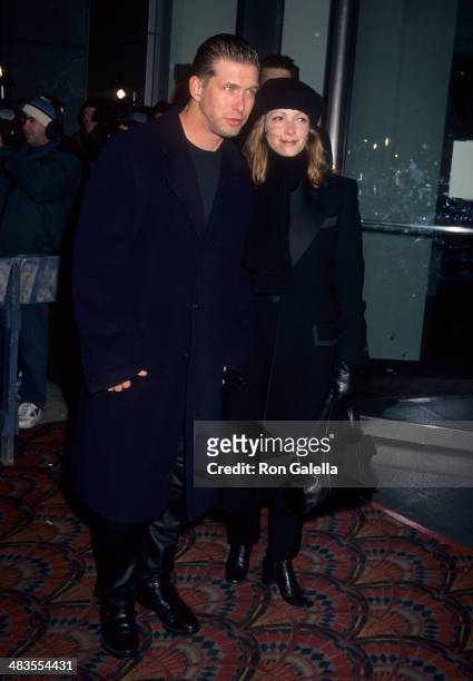 Actor Stephen Baldwin and wife Kennya attend the "If Lucy Fell" New York City Premiere on March 4, 1996 at Sony Theatres Lincoln Square in New York...