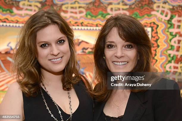 Congressional Candidate Marianne Williamson and her daughter India Williamson attends the Congressional candidate Marianne Williamson press event on...