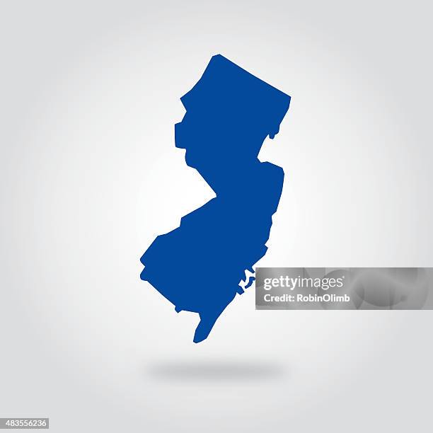 new jersey blue state icon - new jersey icon stock illustrations