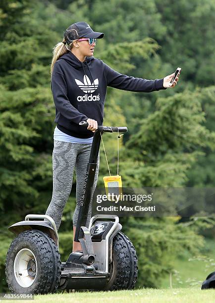 Amy Willerton attends the Pop-Up Fitness Retreat By Olivia Cooney at Ston Easton Park on August 9, 2015 in London, England.