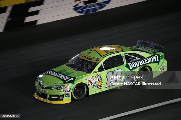 The Doublemint Toyota Camry, driven by Kyle Busch, on track during the NASCAR Sprint Cup Series Bank of America 500 at the Charlotte Motor Speedway...