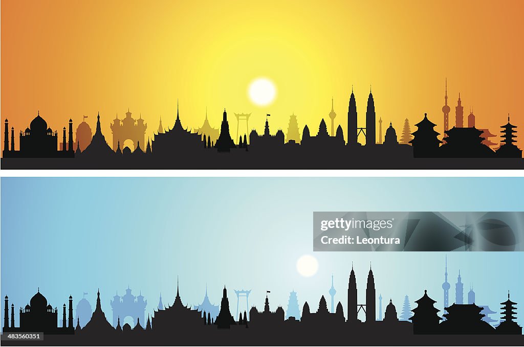 Incredibly Detailed Asian Skyline (Complete, Moveable, Detailed Buildings)