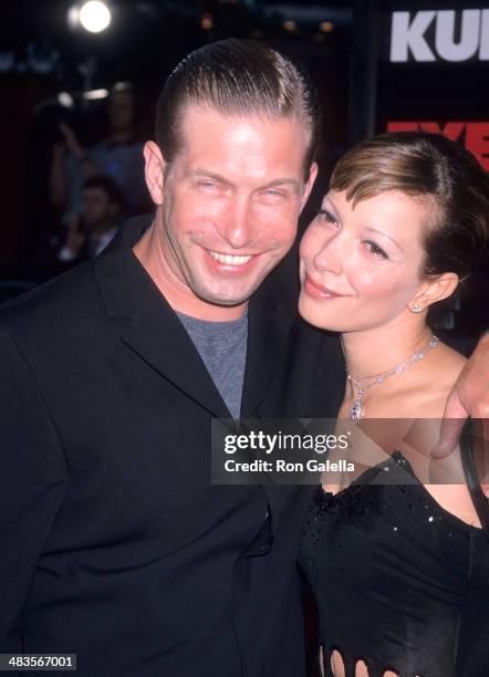 Actor Stephen Baldwin and wife Kennya attend the "Eyes Wide Shut" Westwood Premiere on July 13, 1999 at the Mann Village Theatre in Westwood,...