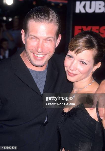 Actor Stephen Baldwin and wife Kennya attend the "Eyes Wide Shut" Westwood Premiere on July 13, 1999 at the Mann Village Theatre in Westwood,...