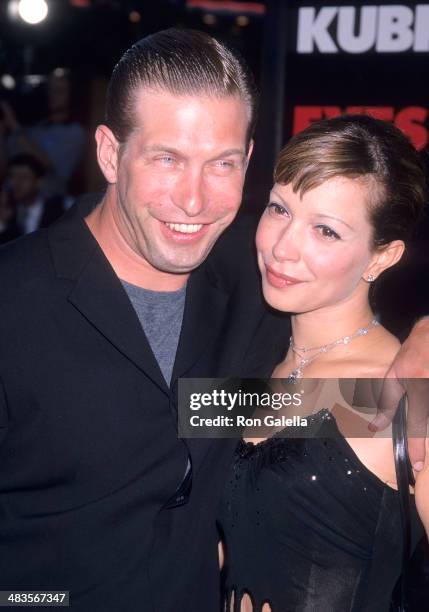 Actor Stephen Baldwin and wife Kennya attend the "Eyes Wide Shut" Westwood Premiere on July 13, 1999 at the Mann Village Theatre in Westwood,...