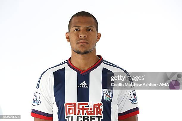 In this image released on August 10 Jose Salomon Rondon poses as he is unveiled by West Bromwich Albion at West Bromwich Albion Training Ground on...