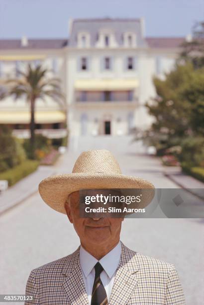 Proprietor Andre Sella outside the Hotel du Cap-Eden-Roc in Antibes on the French Riviera, August 1969.