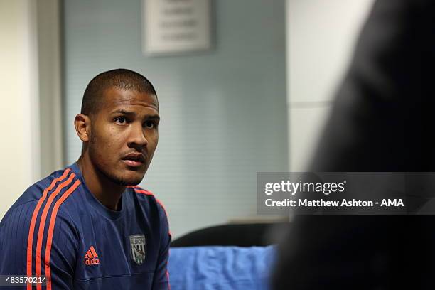 Behind the scenes at West Bromwich Albion as Jose Salomon Rondon has his medical on August 6, 2015 in West Bromwich, England.