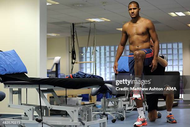 Behind the scenes at West Bromwich Albion as Jose Salomon Rondon has his medical on August 6, 2015 in West Bromwich, England.