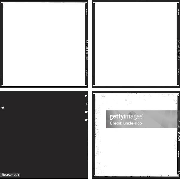 stockillustraties, clipart, cartoons en iconen met film scans medium format square trace - out of frame