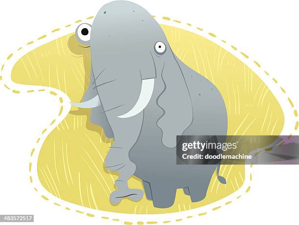earl the elephant - forgetting something stock illustrations