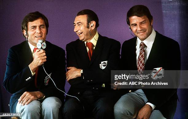Commentators gallery - 7/25/74 Don Meredith, Howard Cosell, Frank Gifford Mandatory credit Walt Disney Television via Getty Images PHOTO ARCHIVES.