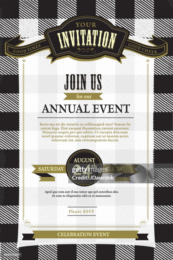 Invitation Design Sign Invitation Design Template High-Res Vector Graphic - Getty Images