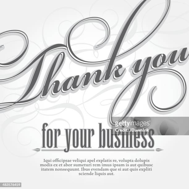 ilustraciones, imágenes clip art, dibujos animados e iconos de stock de gracias por su diseño de plantilla de tarjeta de negocios - thank you
