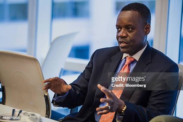 Kevyn Orr, emergency financial manager for the City of Detroit, speaks during an interview in New York, U.S., on Wednesday, April 9, 2014. Orr...