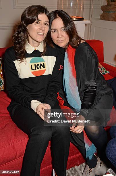 Bella Freud and Domitilla Harding attend the Sabine G Harlequin Collection launch hosted by jewellery designer Sabine Ghanem and Joseph Getty at 26...