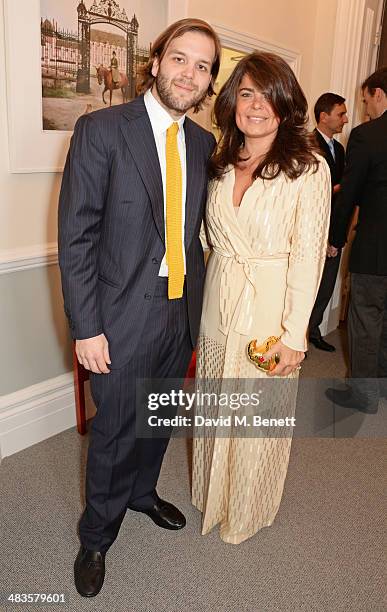 Joseph Getty and Daniella Helayel attend the Sabine G Harlequin Collection launch hosted by jewellery designer Sabine Ghanem and Joseph Getty at 26...