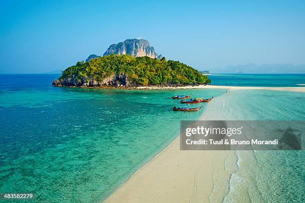 thailand, krabi province, ko tub island - island fotografías e imágenes de stock