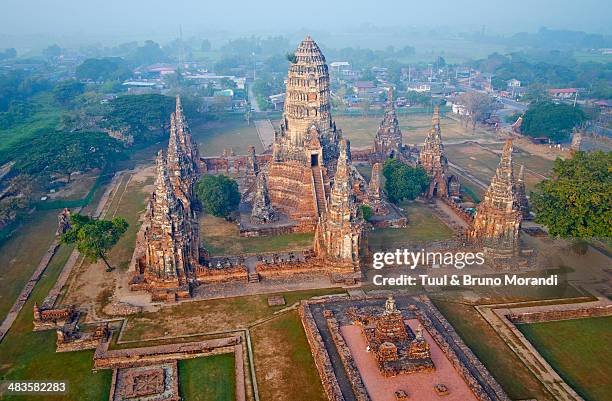 thailand, ayutthaya, wat chai wattanaram - ayuthaya stock pictures, royalty-free photos & images