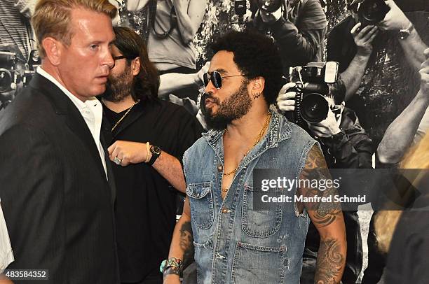 Lenny Kravitz arrives to the opening of Flash by Lenny Kravitz exhibition at Ostlicht Gallery on August 10, 2015 in Vienna, Austria.