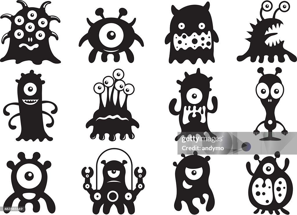 Süße aliens und Monster