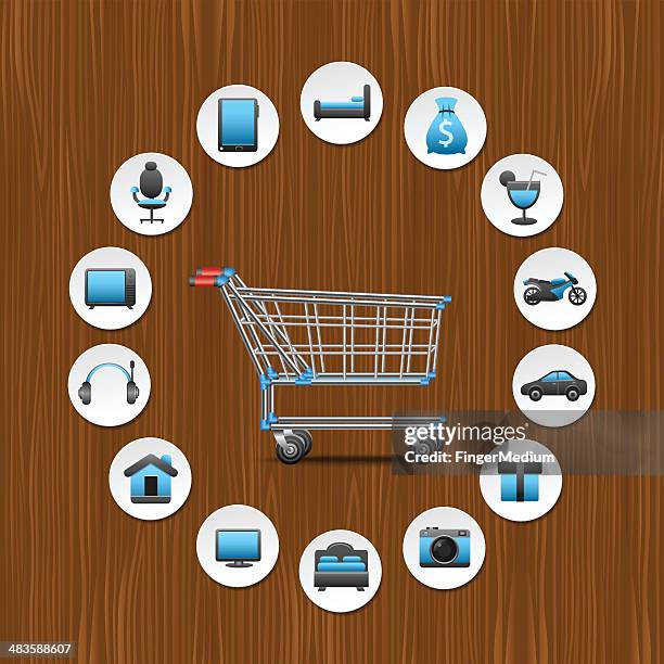 shopping concept - lcd screen texture stock illustrations