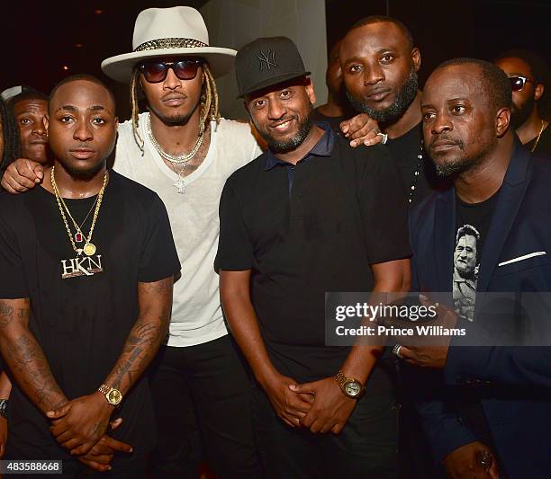 Davido, Future, Alex Gidewon and Efe attend Future Album Release Party at Gold Room on July 30, 2015 in Atlanta, Georgia.