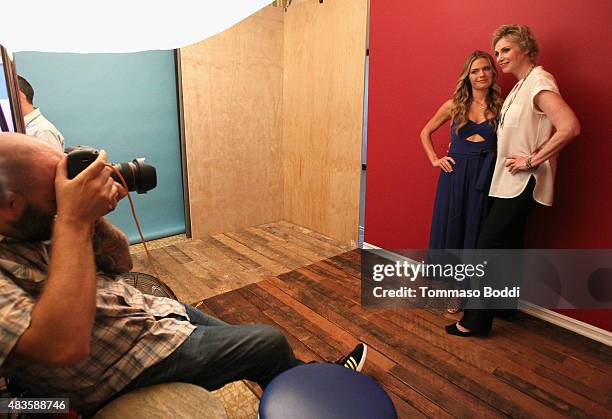 Actresses Maggie Lawson and Jane Lynch of CBS's 'Angel from Hell' attend Behind The Scenes Of The Getty Images Portrait Studio Powered By Samsung...