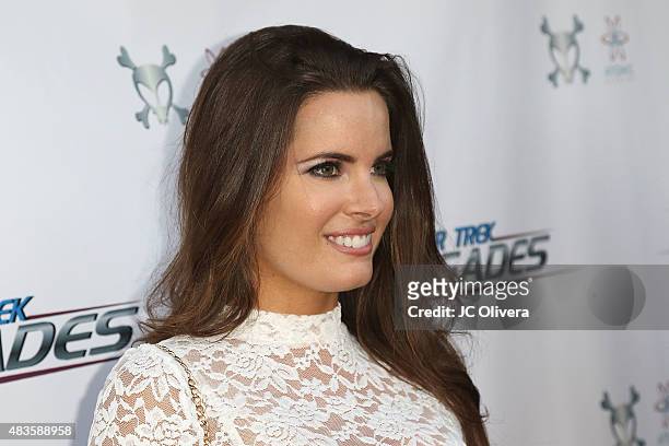 Actress Jessica Uberuaga attends the premiere of 'Star Trek: Renegades' at Crest Westwood on August 1, 2015 in Westwood, California.