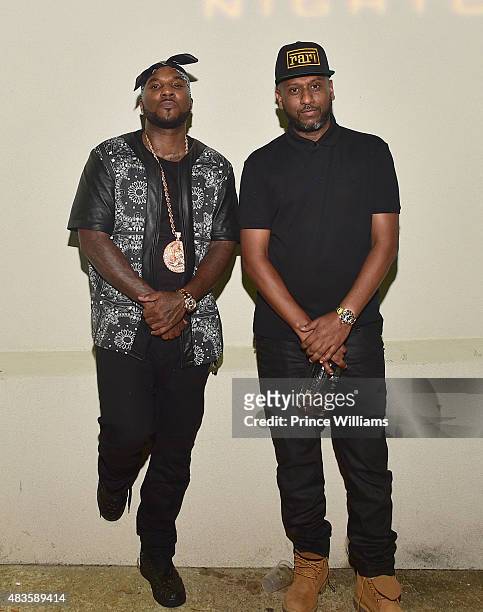 Young Jeezy and Alex Gidewon attend Jeezy 10 Year TM101: Anniversary Concert After Party "All Black Affair" at Compound on July 25, 2015 in Atlanta,...