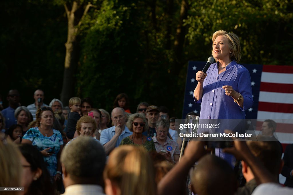 Hillary Clinton Campaigns In New Hampshire