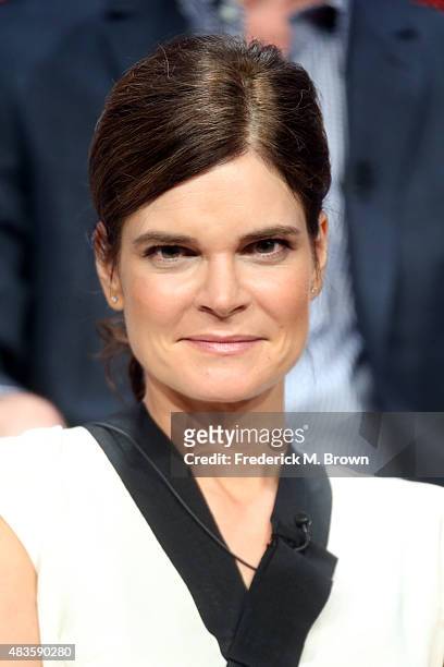 Actress Betsy Brandt speaks onstage during the 'Code Black' panel discussion at the CBS portion of the 2015 Summer TCA Tour at The Beverly Hilton...