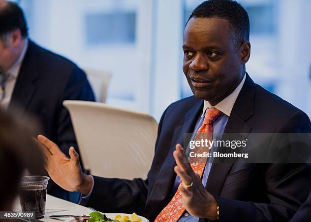 Kevyn Orr, emergency financial manager for the City of Detroit, speaks during an interview in New York, U.S., on Wednesday, April 9, 2014. Orr...