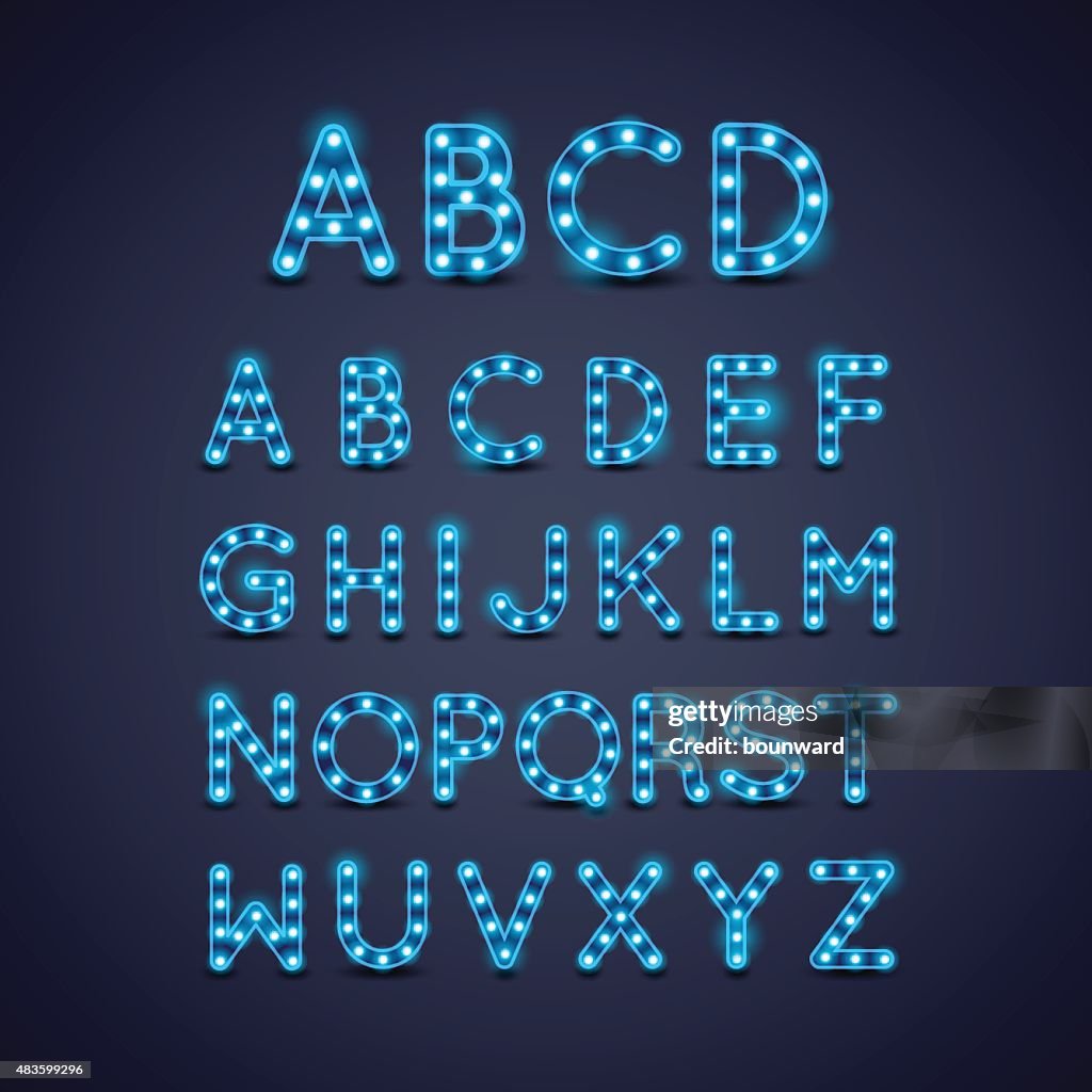 Bulb Lettering Light Bulb Letters High-Res Vector Graphic - Getty Images