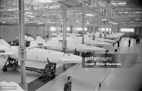 Real Missile Racks Blue Steel missiles lined up inside a aircraft hanger at RAF... News ...